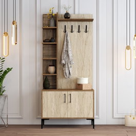 Hanah Home Viyana D - Walnut, Travertine